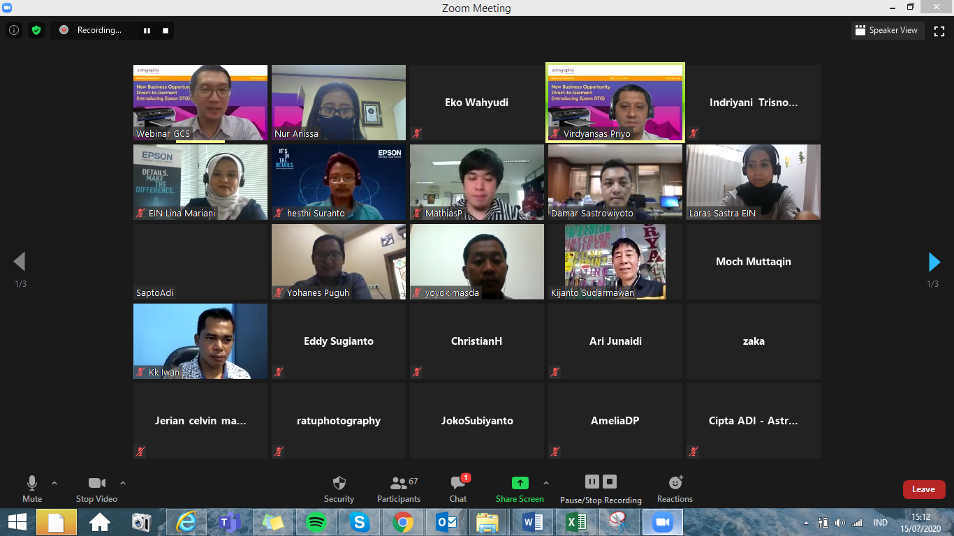 participants who joined the astragraphia webinar and participants who joined the astragraphia and epson webinar