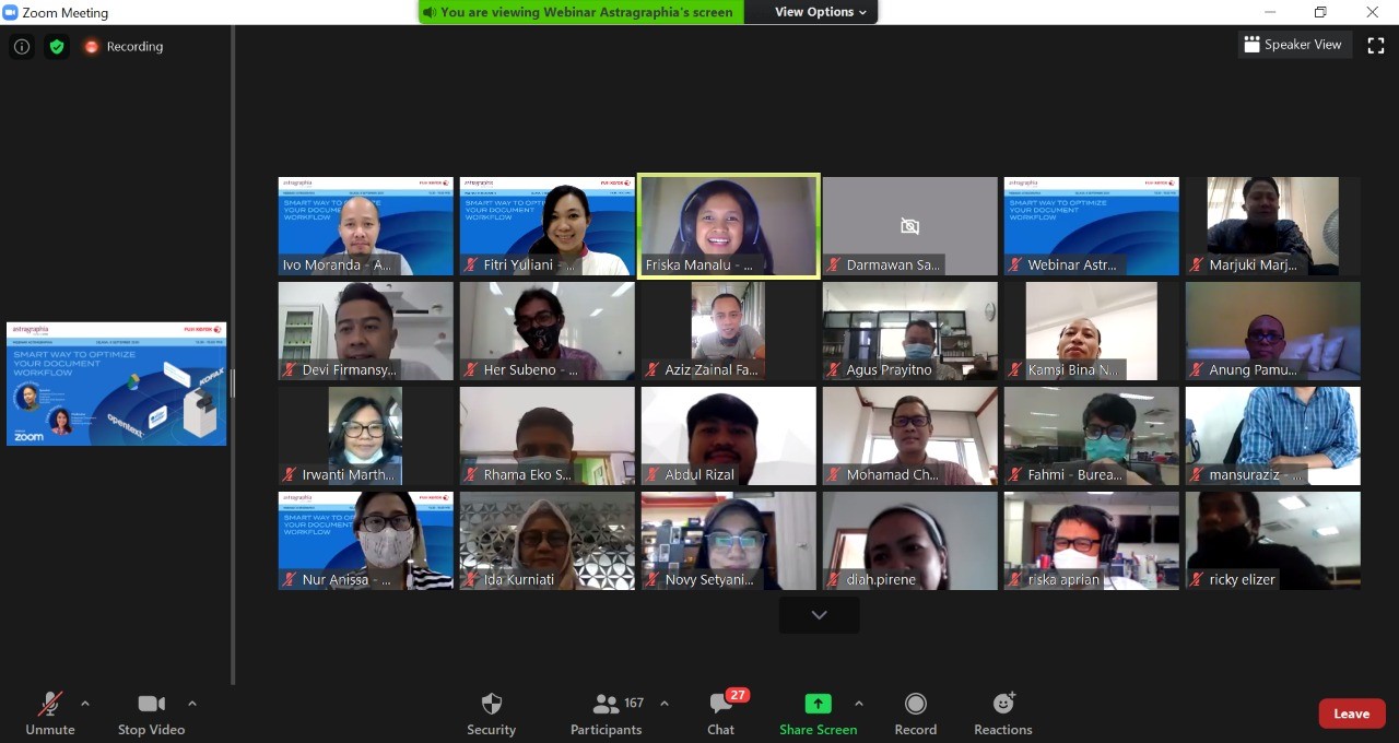 The participants of document solution webinar The participants of document solution webinar
